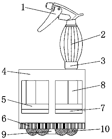 Gynecological-nursing atomizing device capable of quickly switching liquid medicines