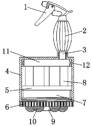 Gynecological-nursing atomizing device capable of quickly switching liquid medicines