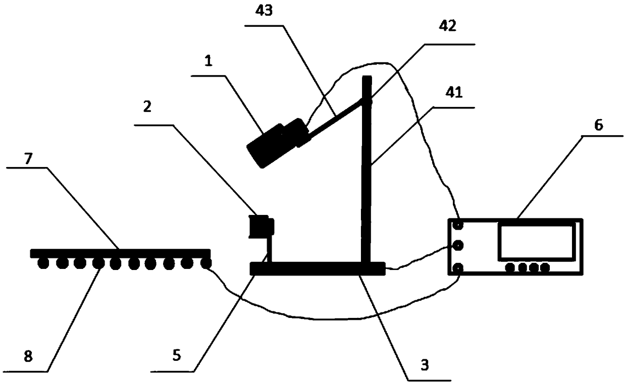 Side view camera shooting based surface damage defect detection device and method