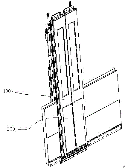 Passenger room lateral escape door structure for rail transportation train