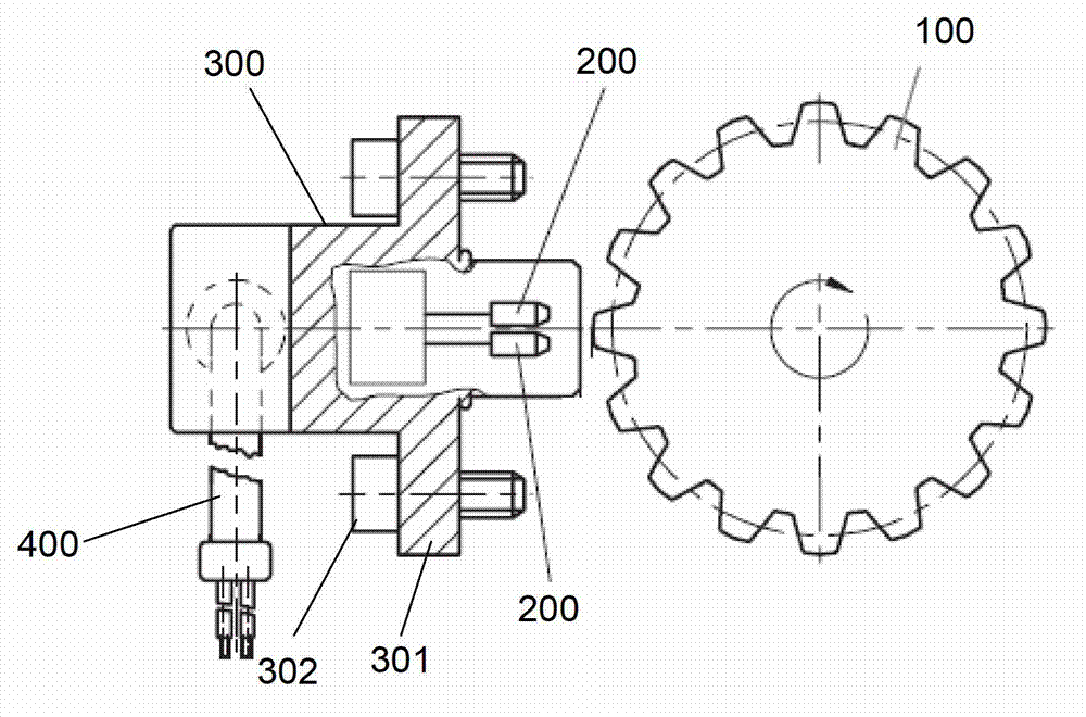 Hydraulic pump rotational speed measurement device