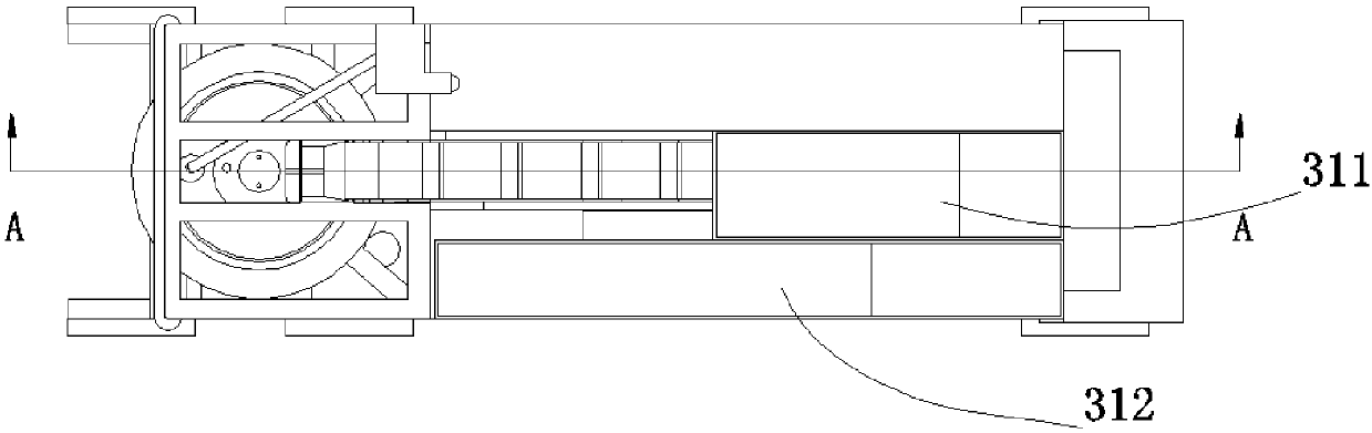 Road concrete transporting and stirring device and using method thereof