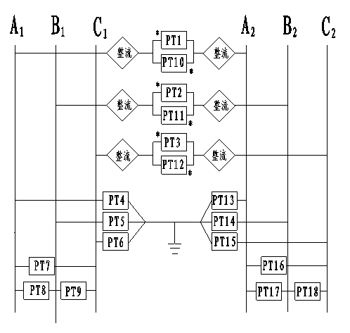 Automatic parallel off and parallel control device for sectionalized power supply of single busbar