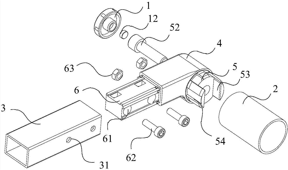 Table cross beam and table leg connection structure and table