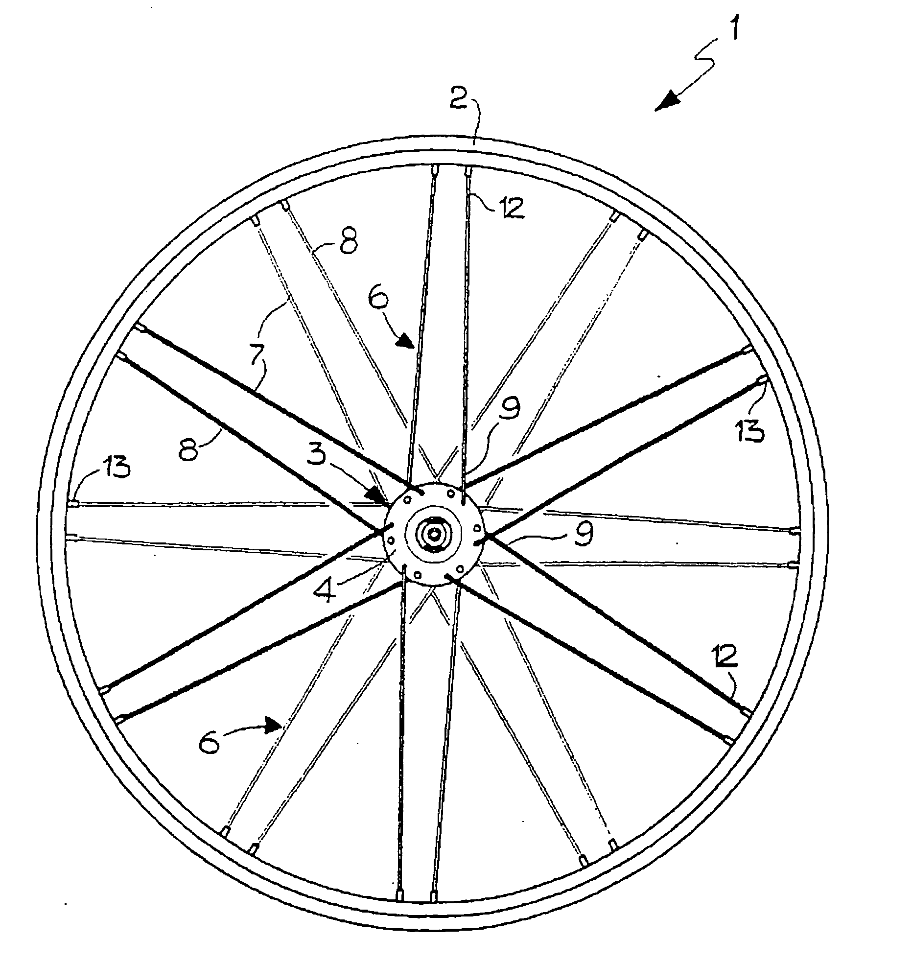 Bicycle wheel particularly for racing and mountain bicycle