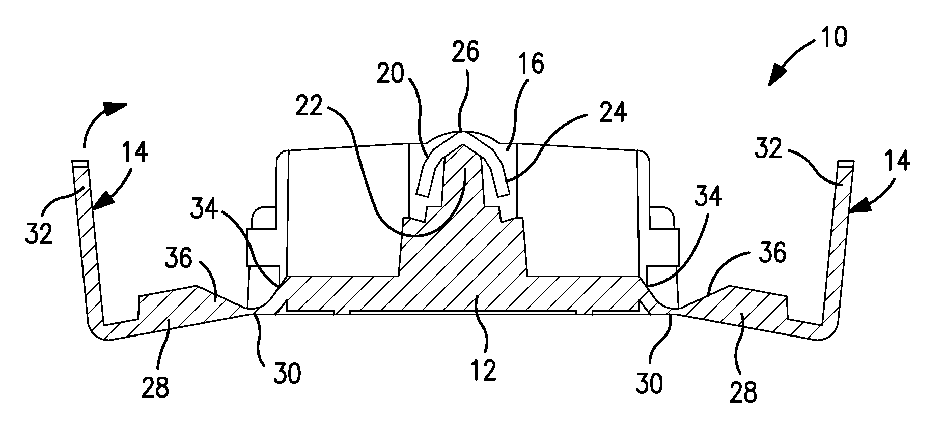 Cartridge for surgical fasteners with integrated lock system