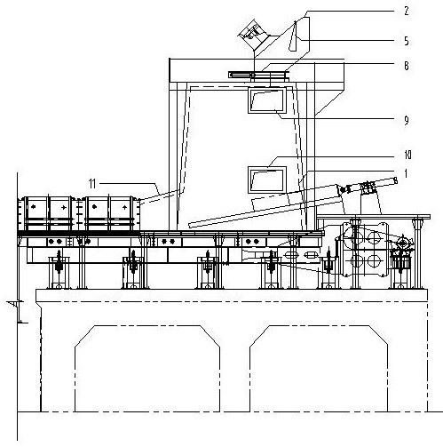 Thermal radiation type energy-saving and environment-friendly scrap steel preheating system