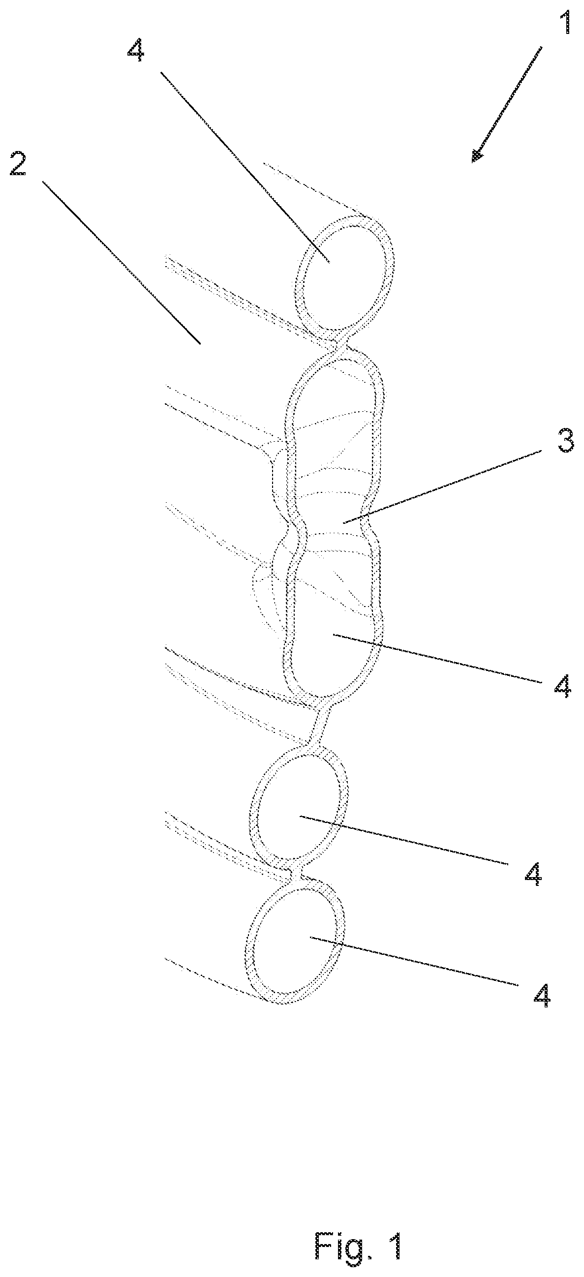 Tube arrangement for the transport of tempering medium