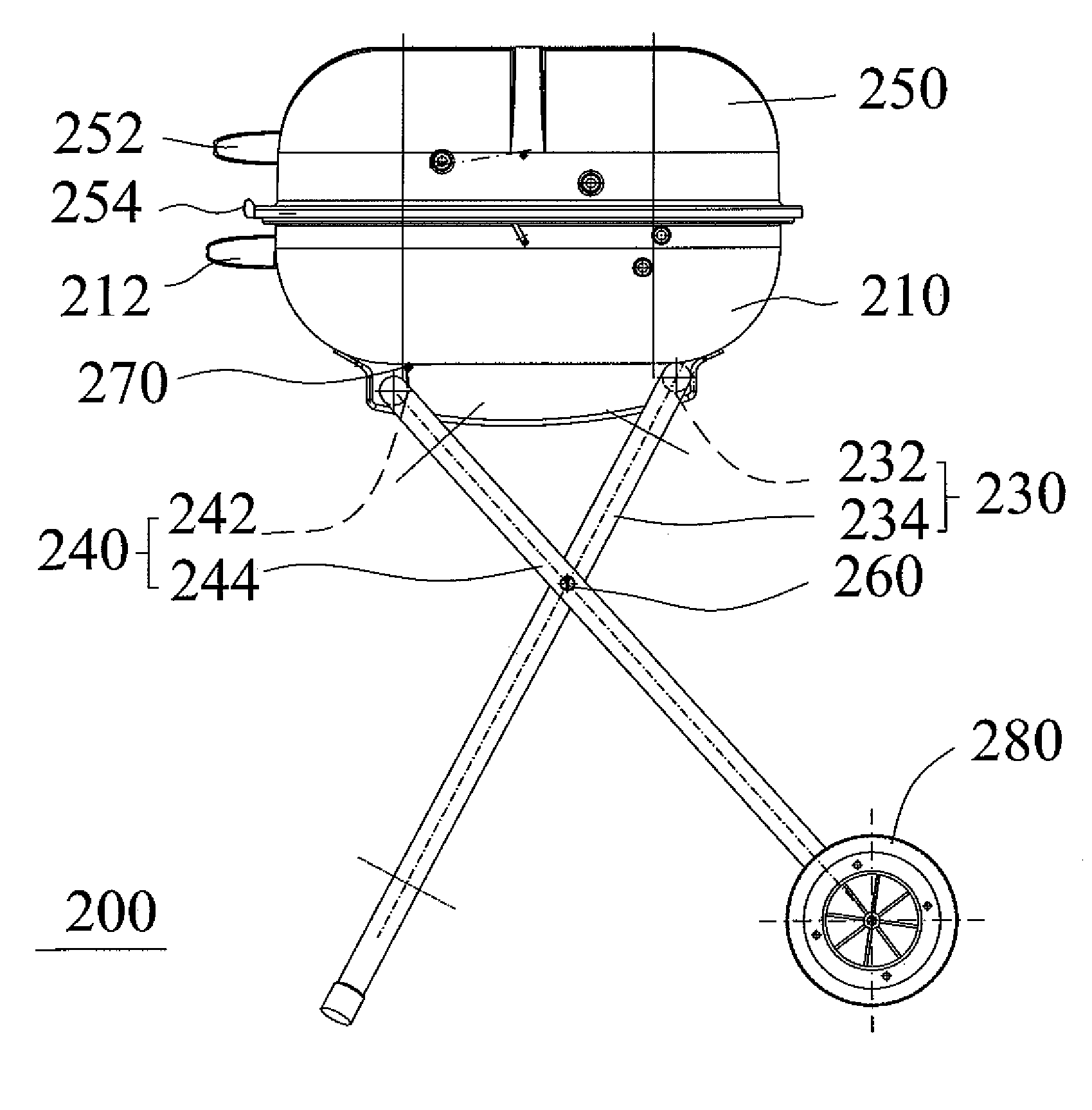 Mobile barbecue grill