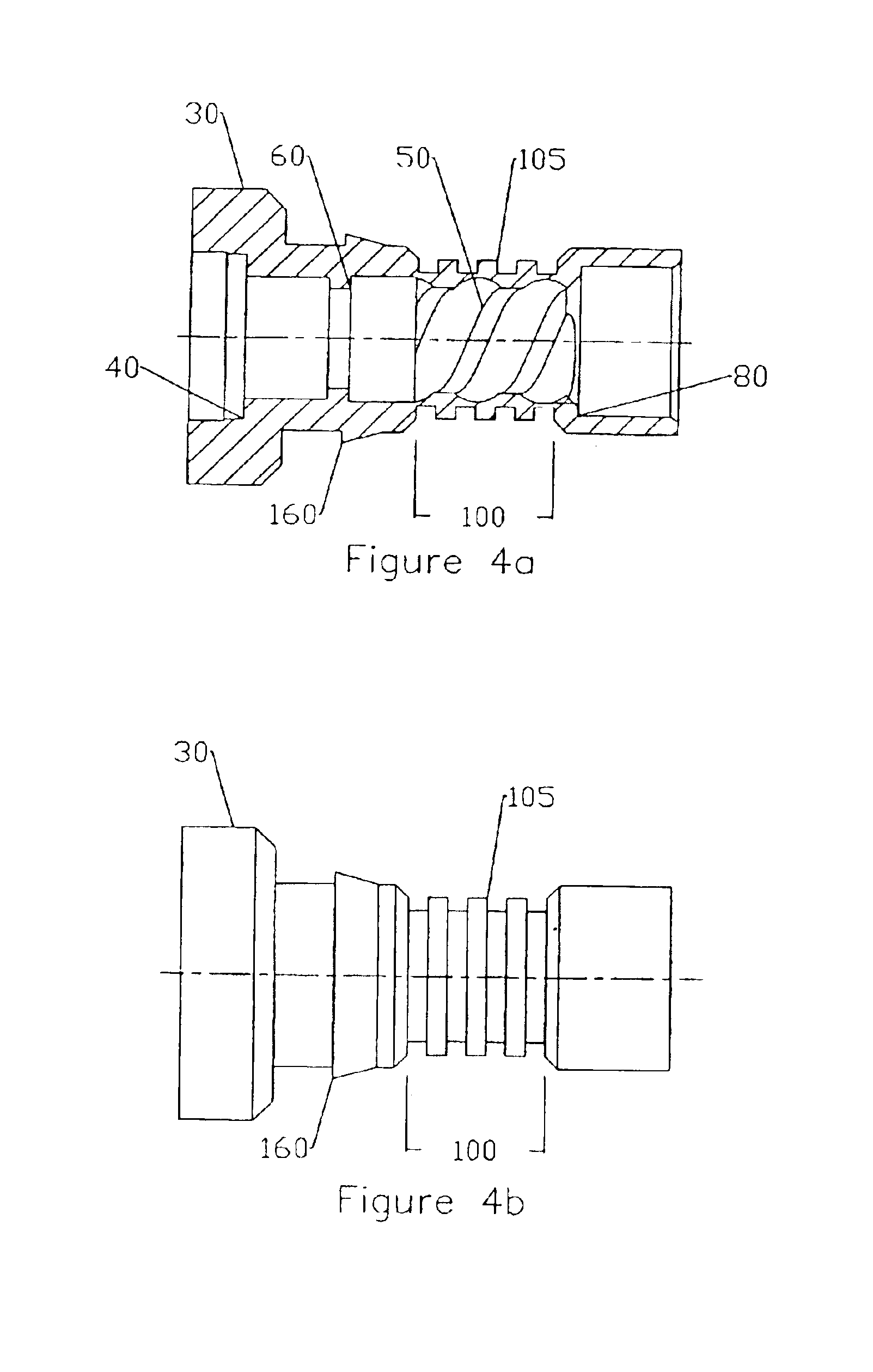 Crimp connector for corrugated cable