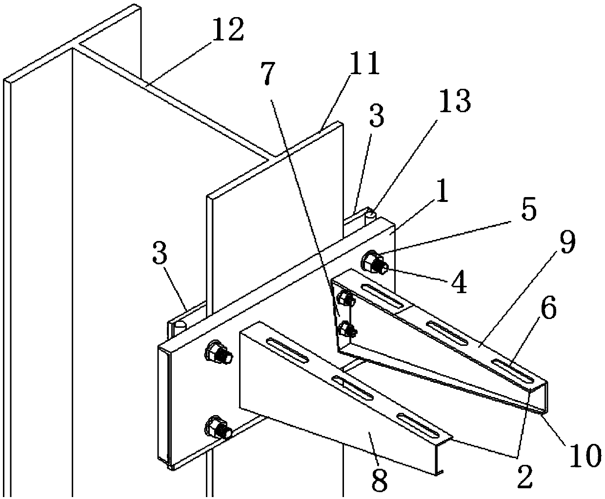 Support corbel structure and using method thereof