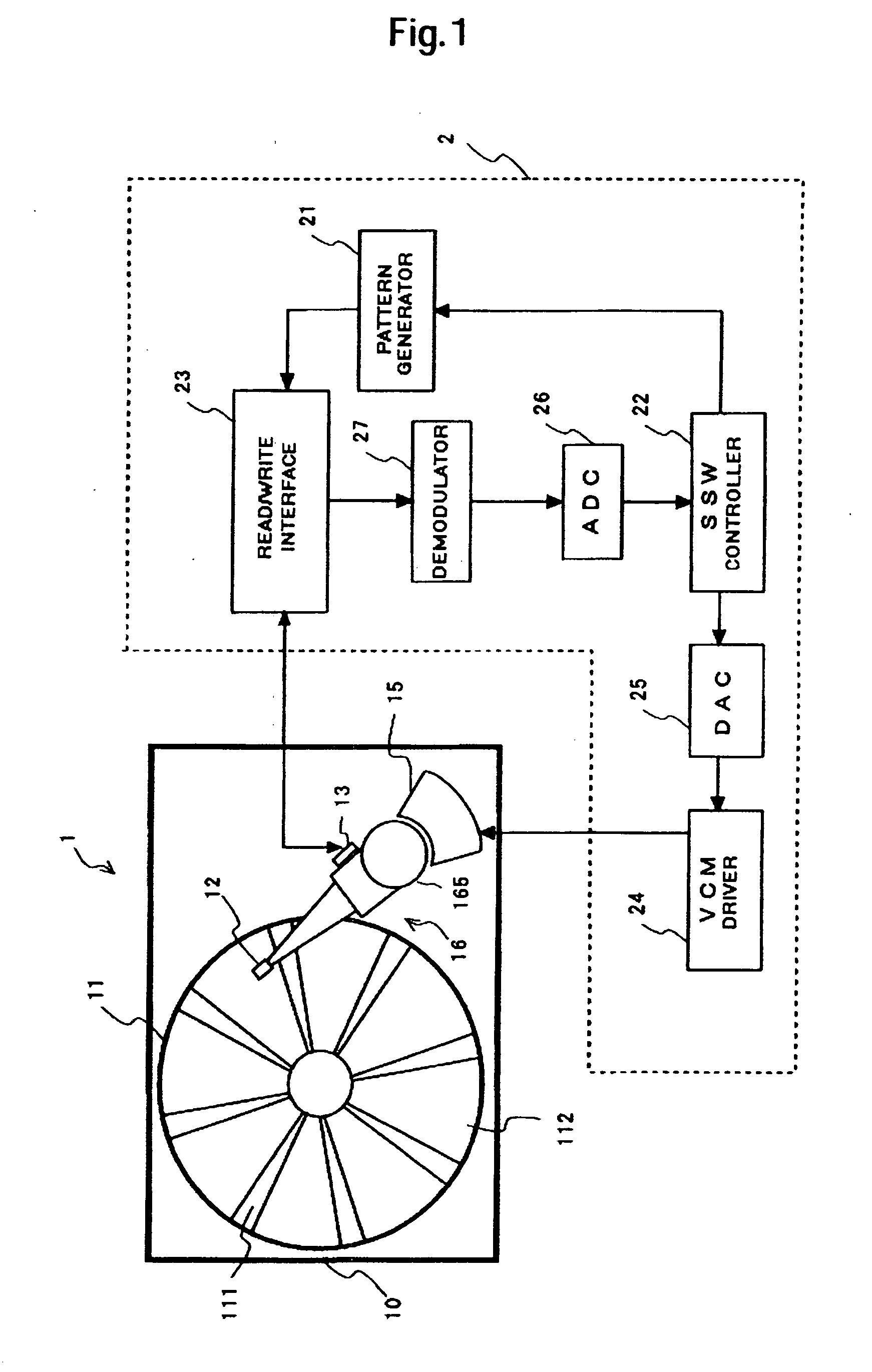 Method of servo pattern writing on recording surface and data storage device