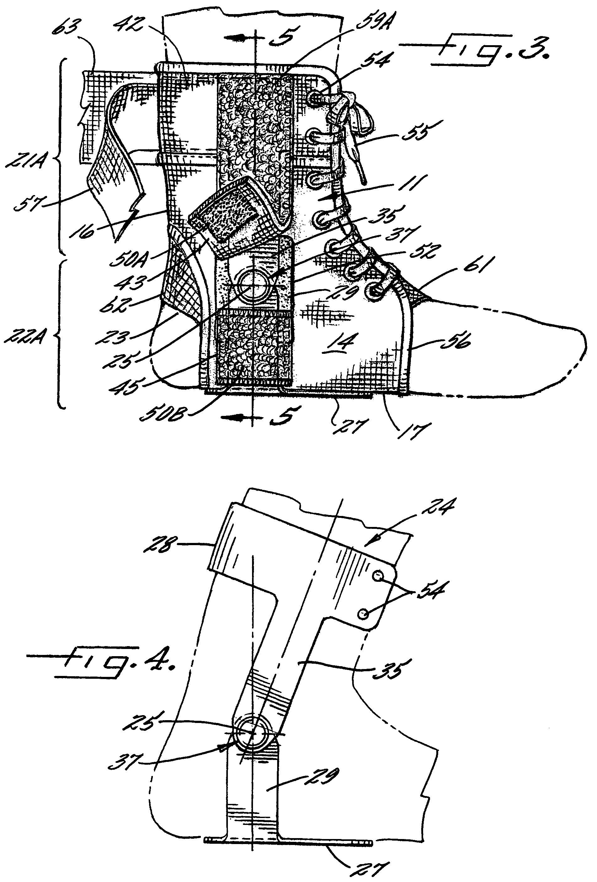 Ankle stabilizing apparatus having a pivotable stiffening unit