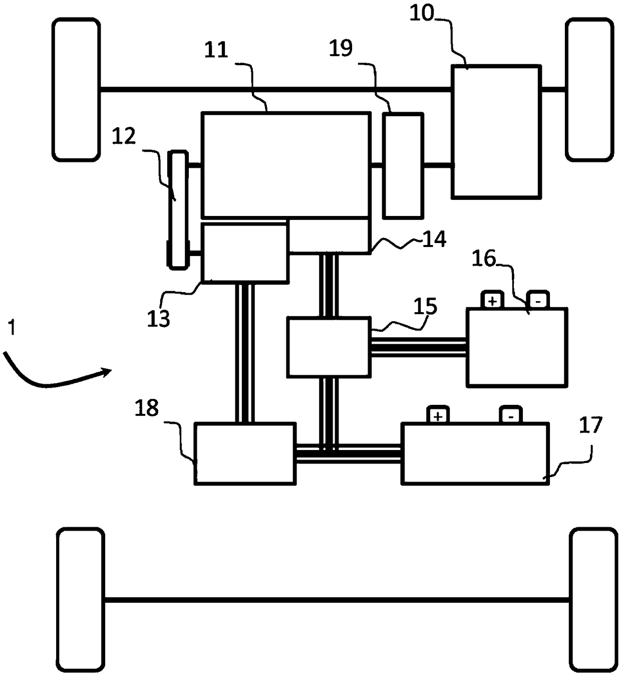 Method for controlling an electrical machine of a hybrid powertrain on the basis of the set value selected by the driver