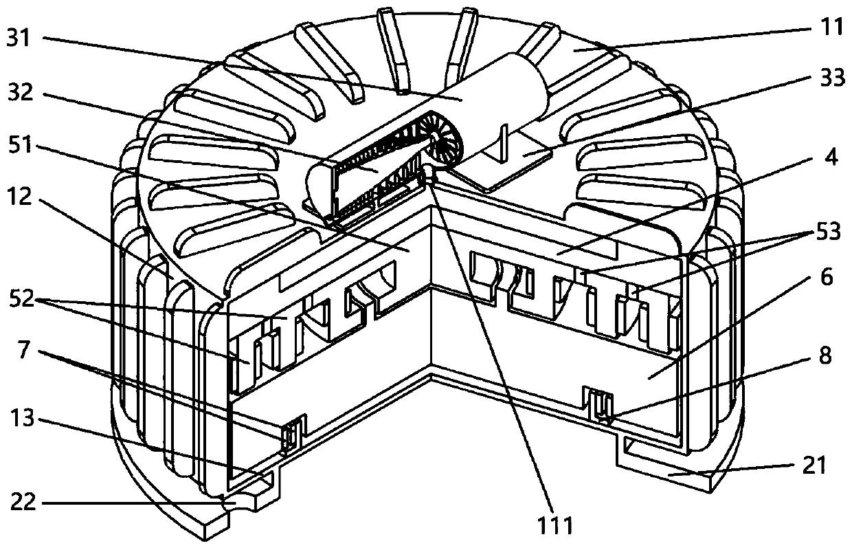 High-integration flywheel energy storage device with novel horizontal self-vacuum chamber