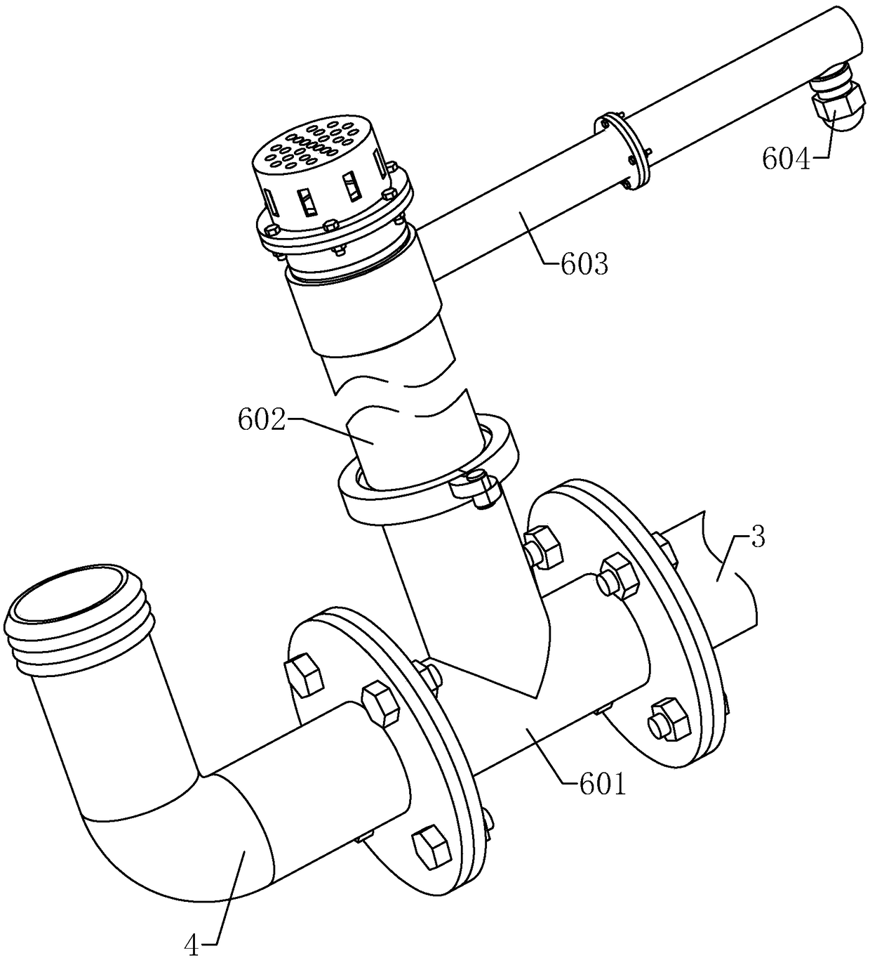 Automatic cooling device for submersible sewage pump