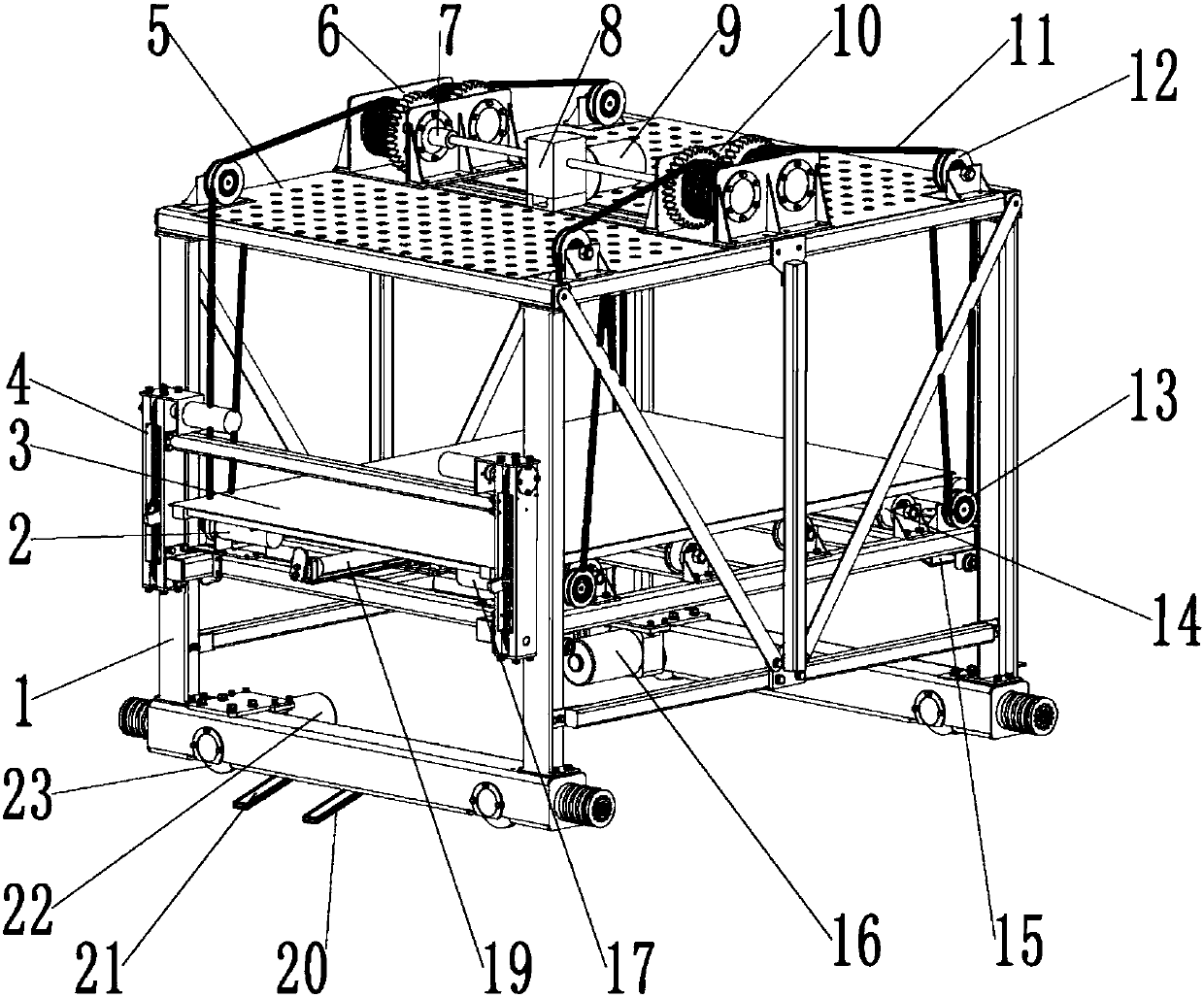 Fully automatic palletizing system and its control method for steam-cured kilns of large cement components