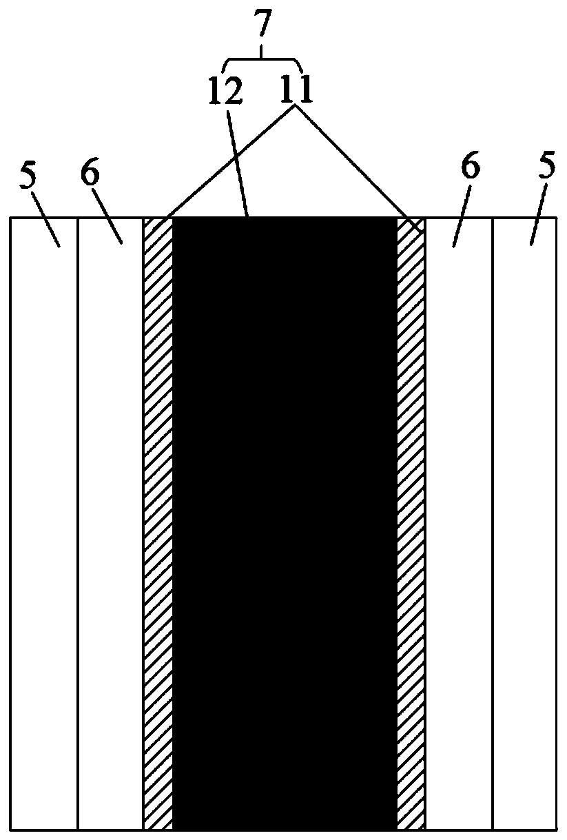 Silicon carbide MOSFET device with T-type masking layer structure