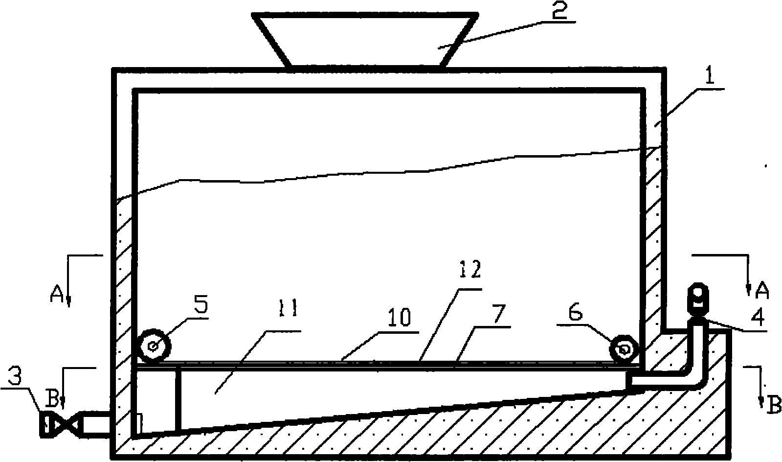 Automatic washing and precipitating pool