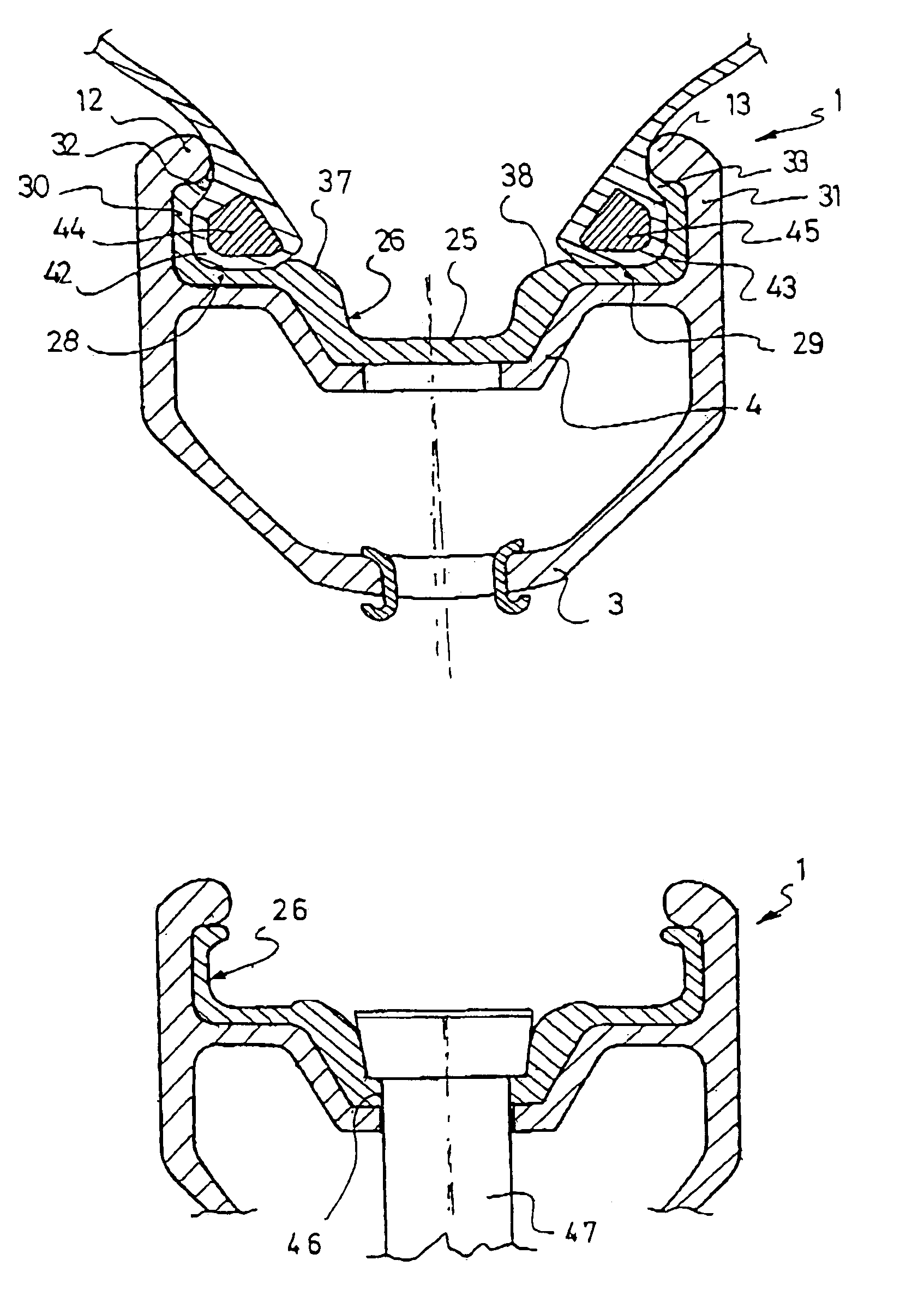 Sealing strip for a rim of a wheel and a rim having a sealing strip