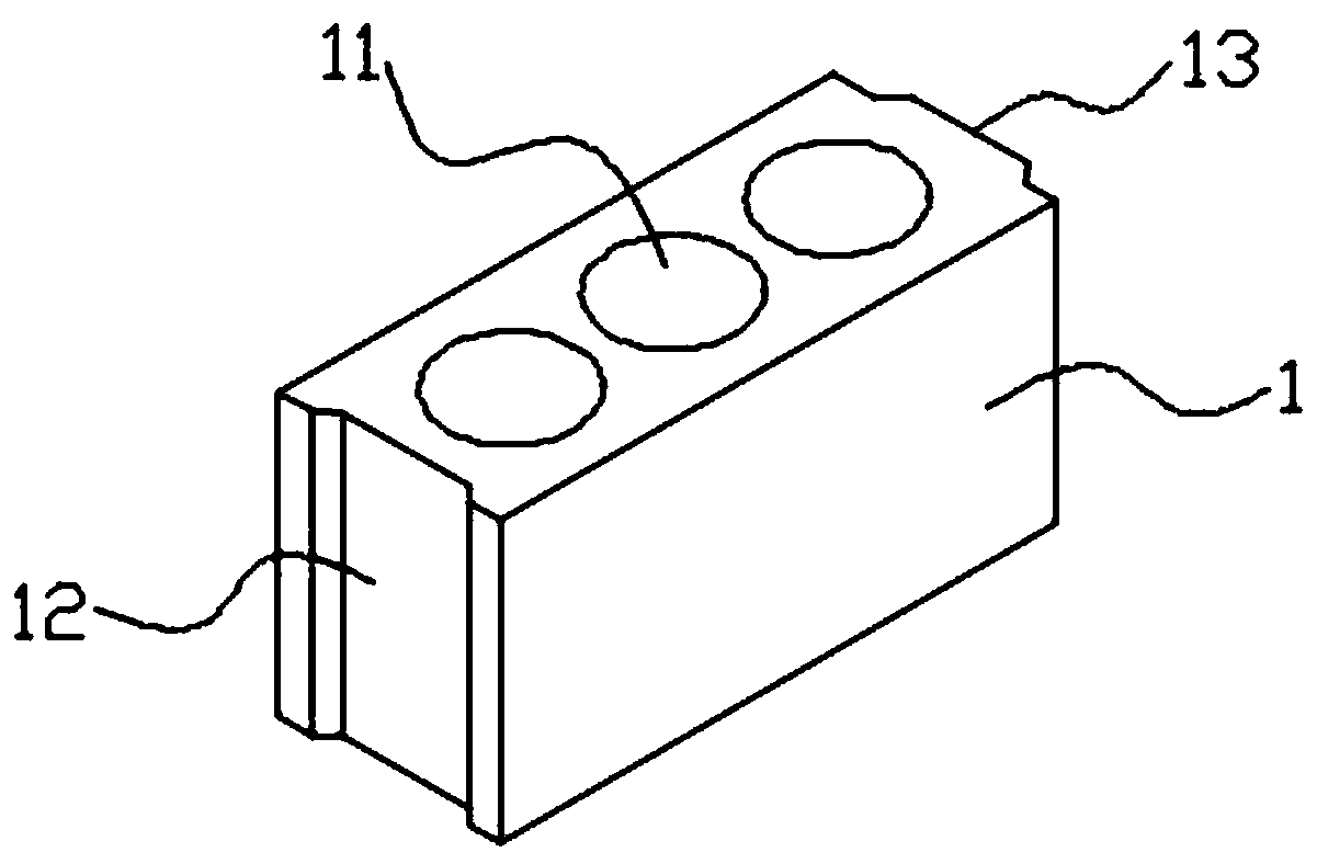 Environment-friendly internal and external wall building block and preparation method thereof