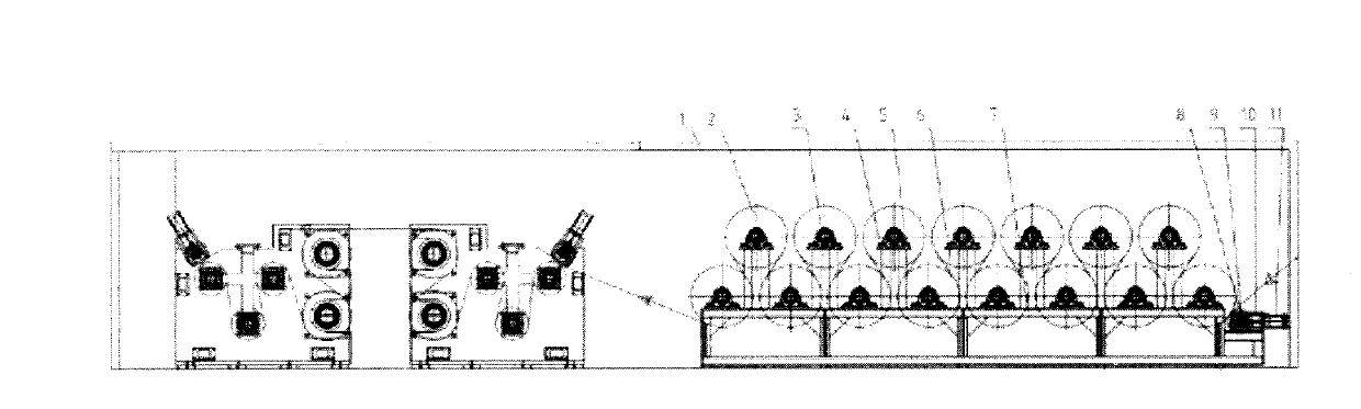 Twenty-five-roller stretcher for uniaxial tension of geogrid