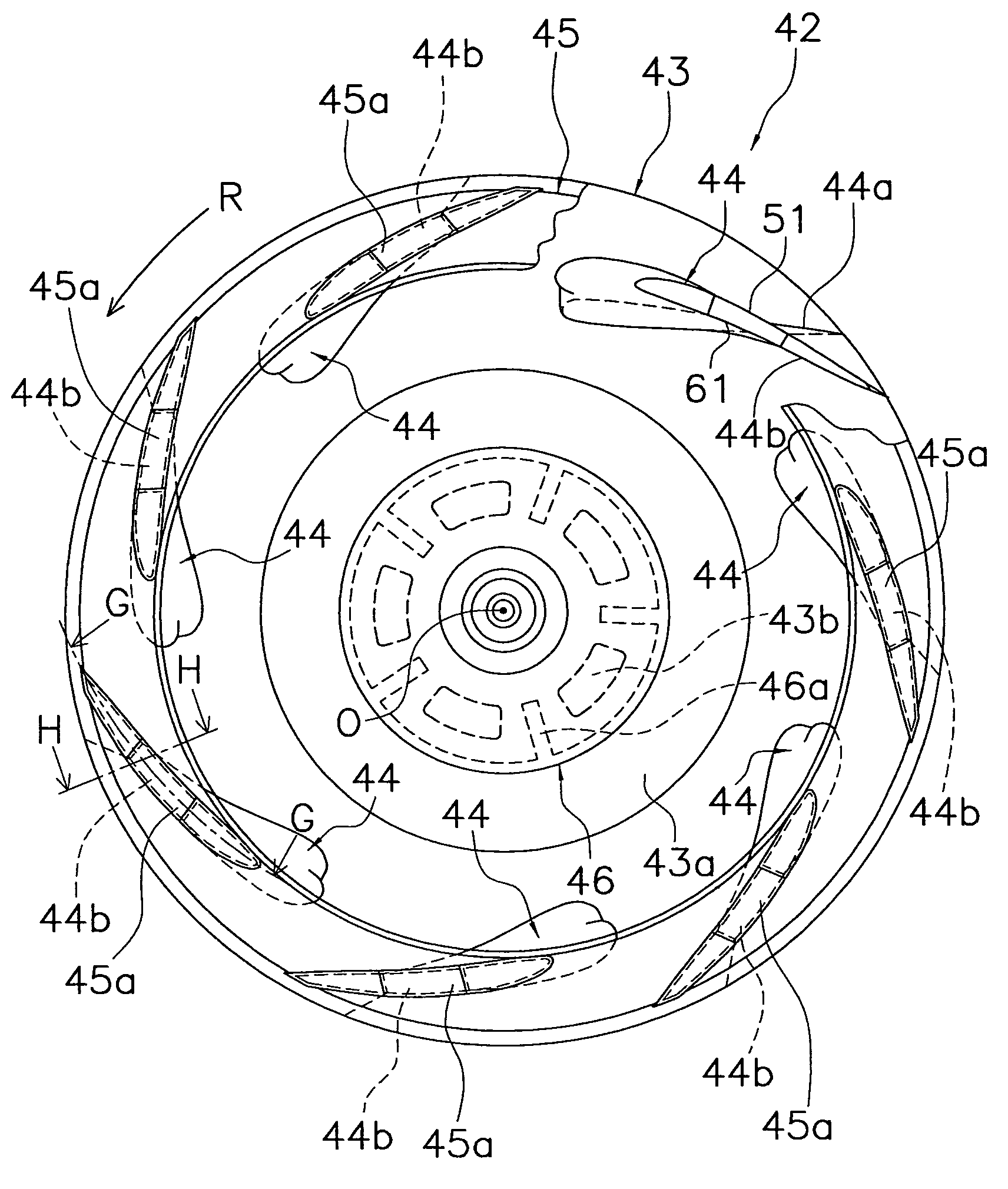 Impeller of centrifugal fan and centrifugal fan disposed with the impeller