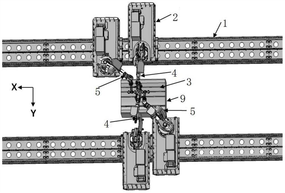 Thin-wall structure laser welding system and method based on multi-robot collaboration