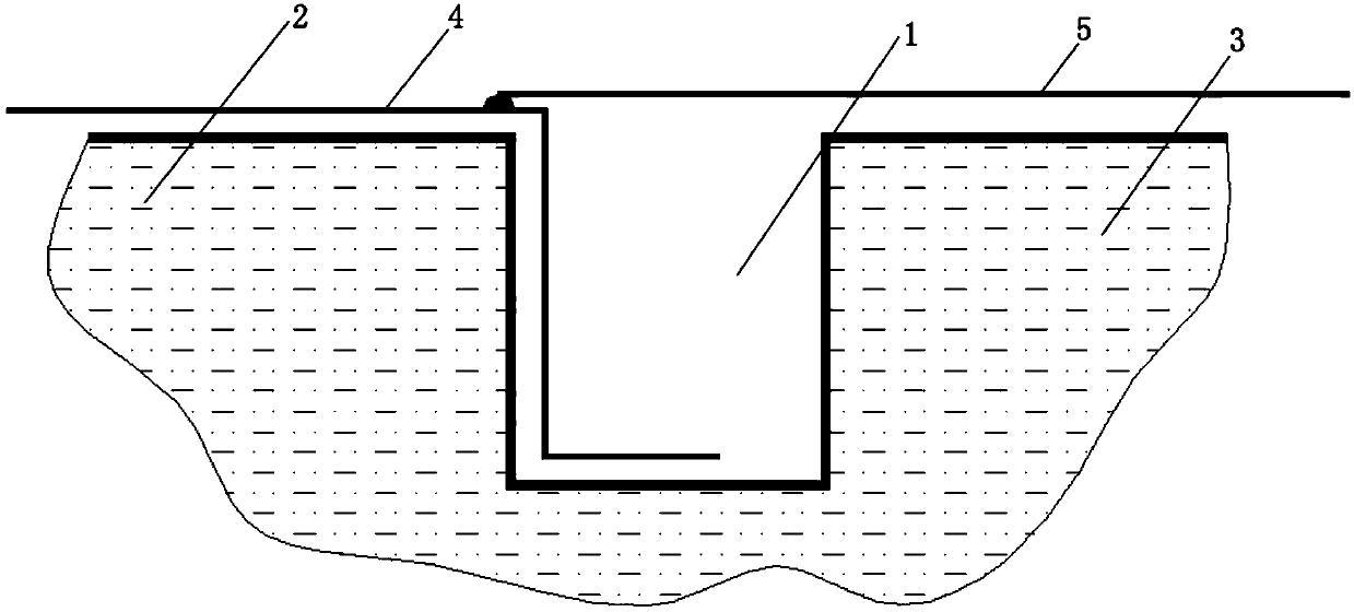 Isolation anchoring structure between adjacent garbage piles