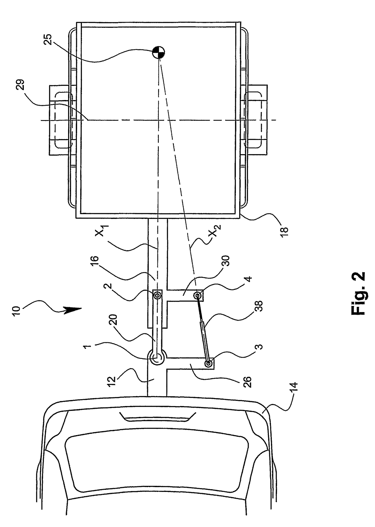 Trailer reversal self-correcting assembly