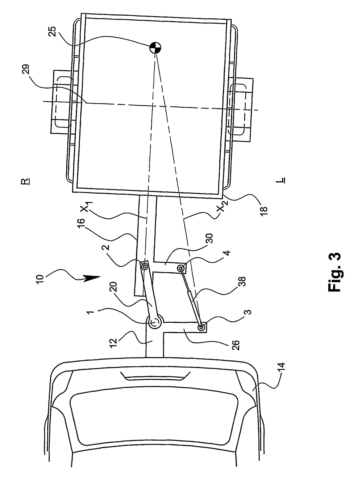 Trailer reversal self-correcting assembly