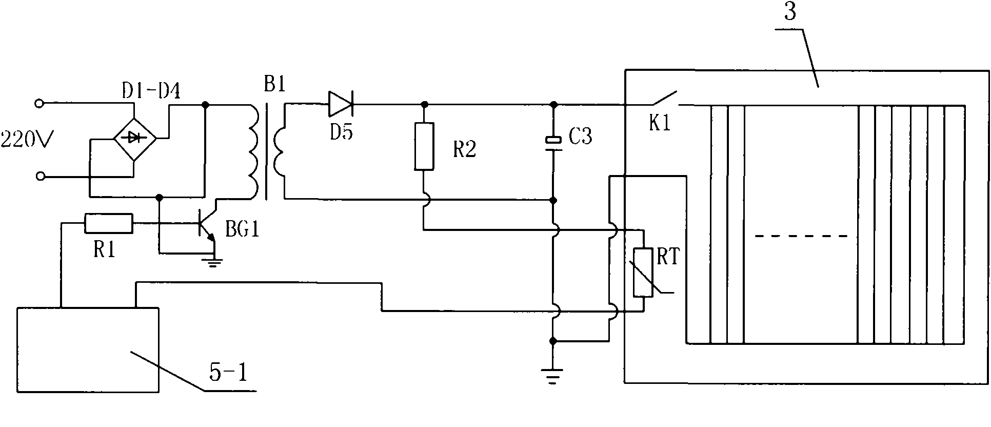 Safety isolating transformer for constant-temperature electrically-heated mattress