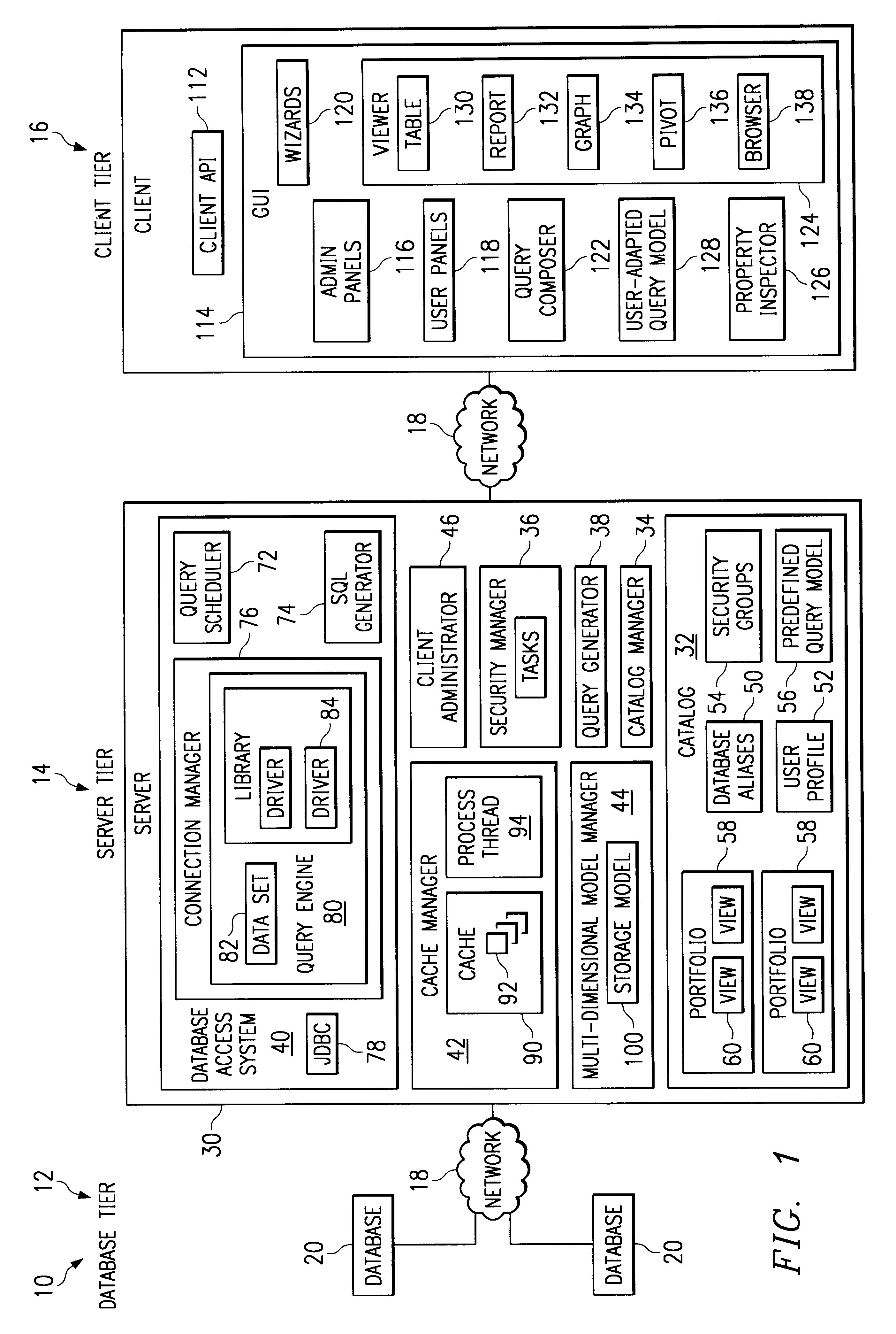 Method and system for multidimensional storage model with interdimensional links