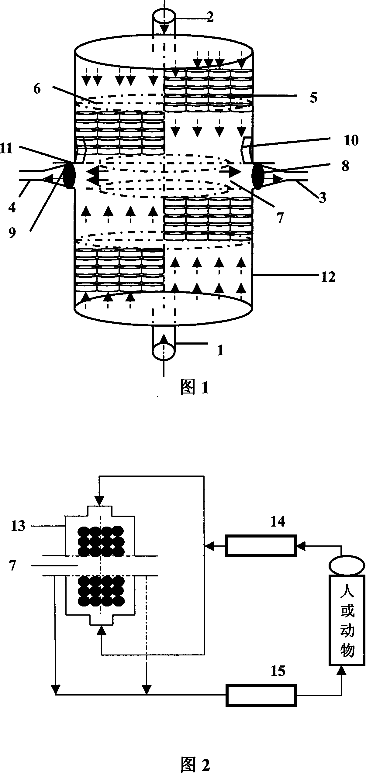 Filling bracket perfusion type bioreactor for artificial liver