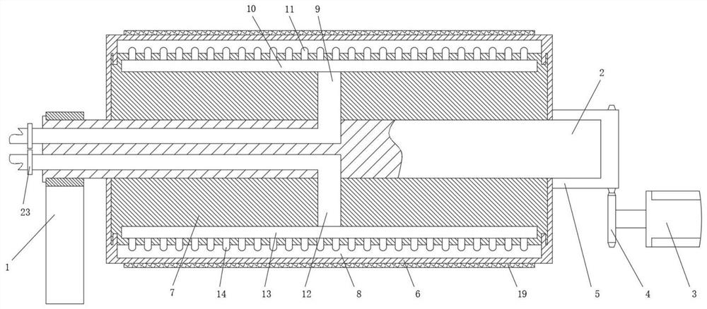 Device and production process for preparing BOPP (Biaxially-oriented Polypropylene) packaging film