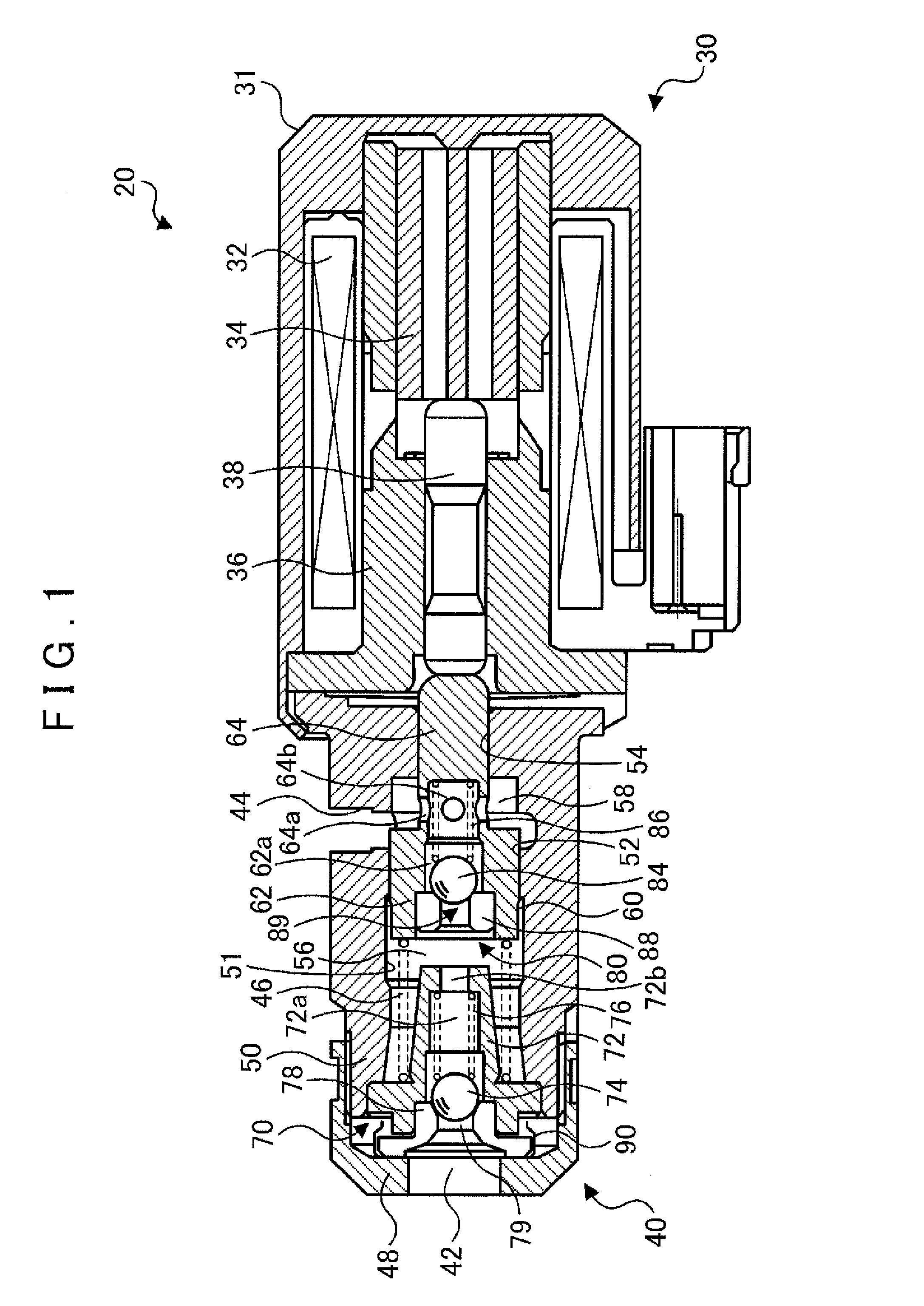 Electromagnetic pump device