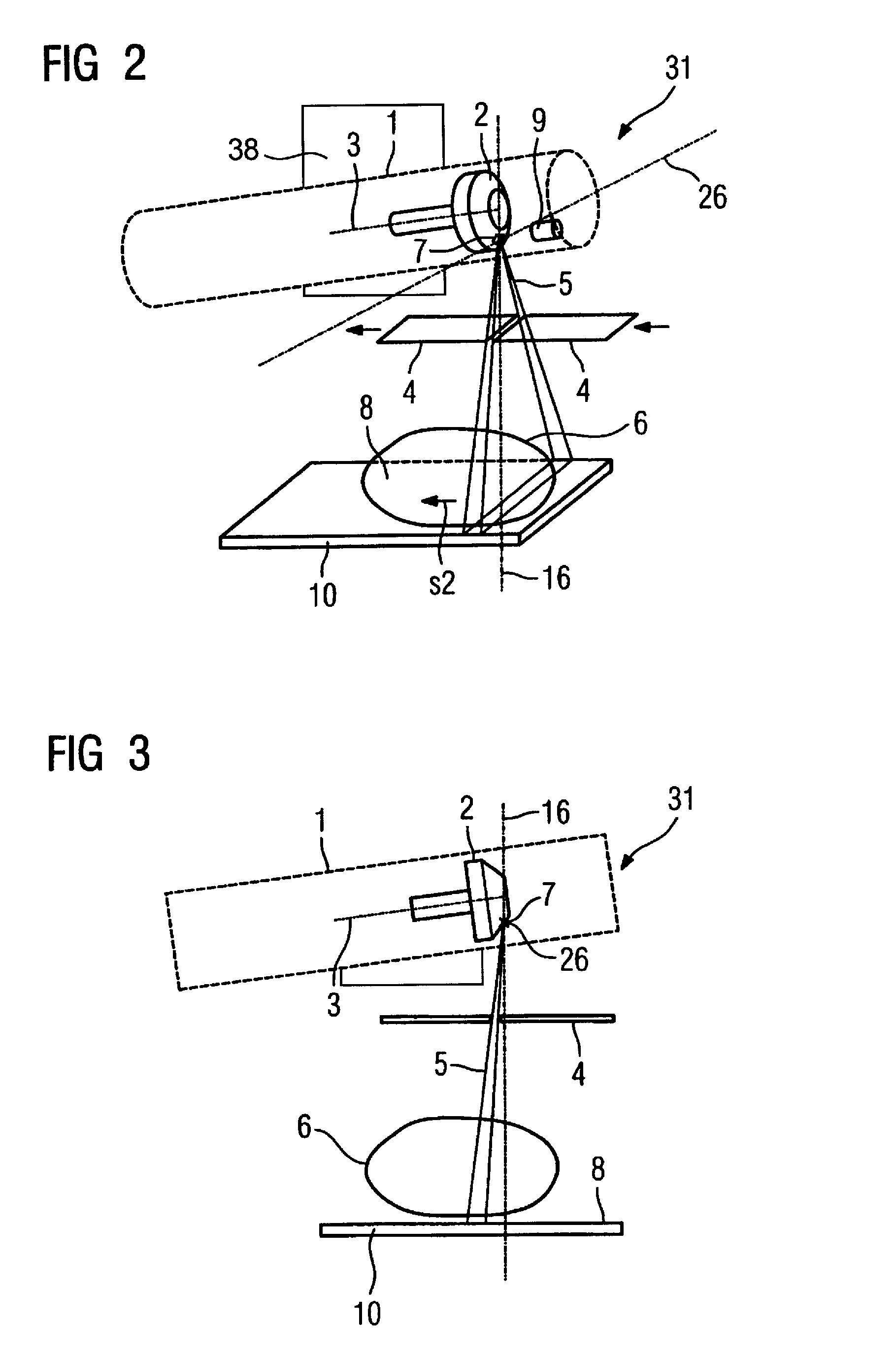 X-ray device that emits an x-ray beam with a scanning-like movement