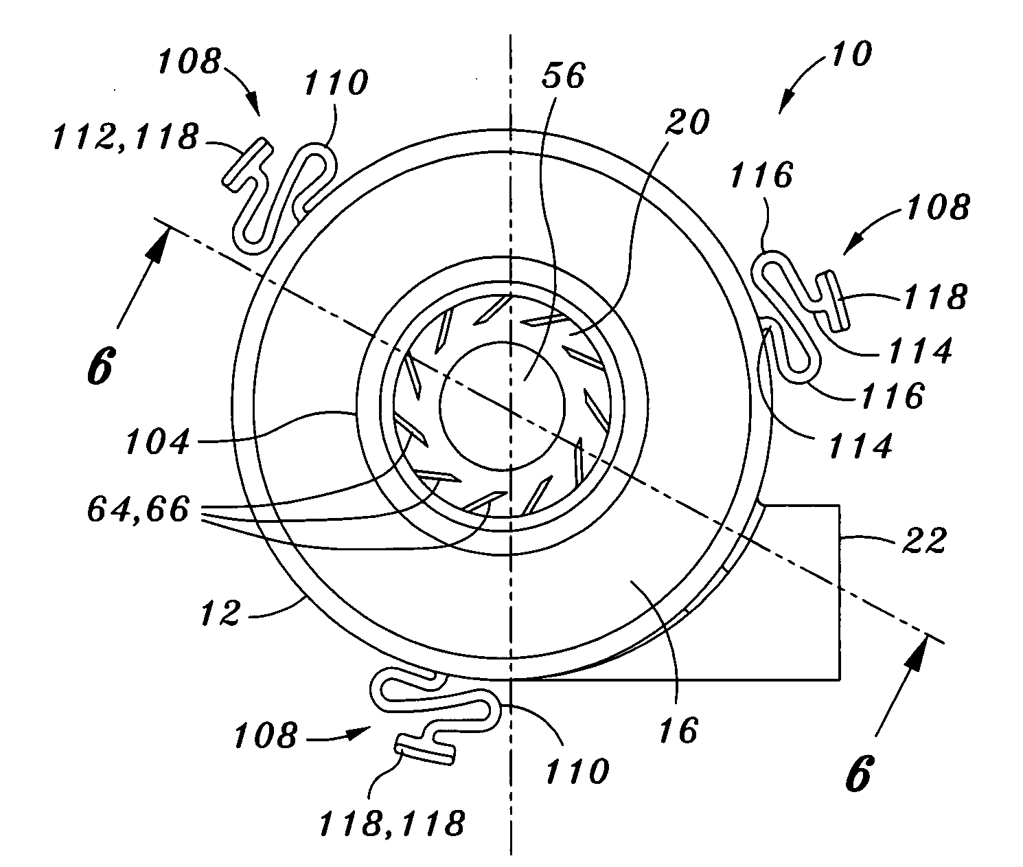 Blower assembly with integral injection molded suspension mount