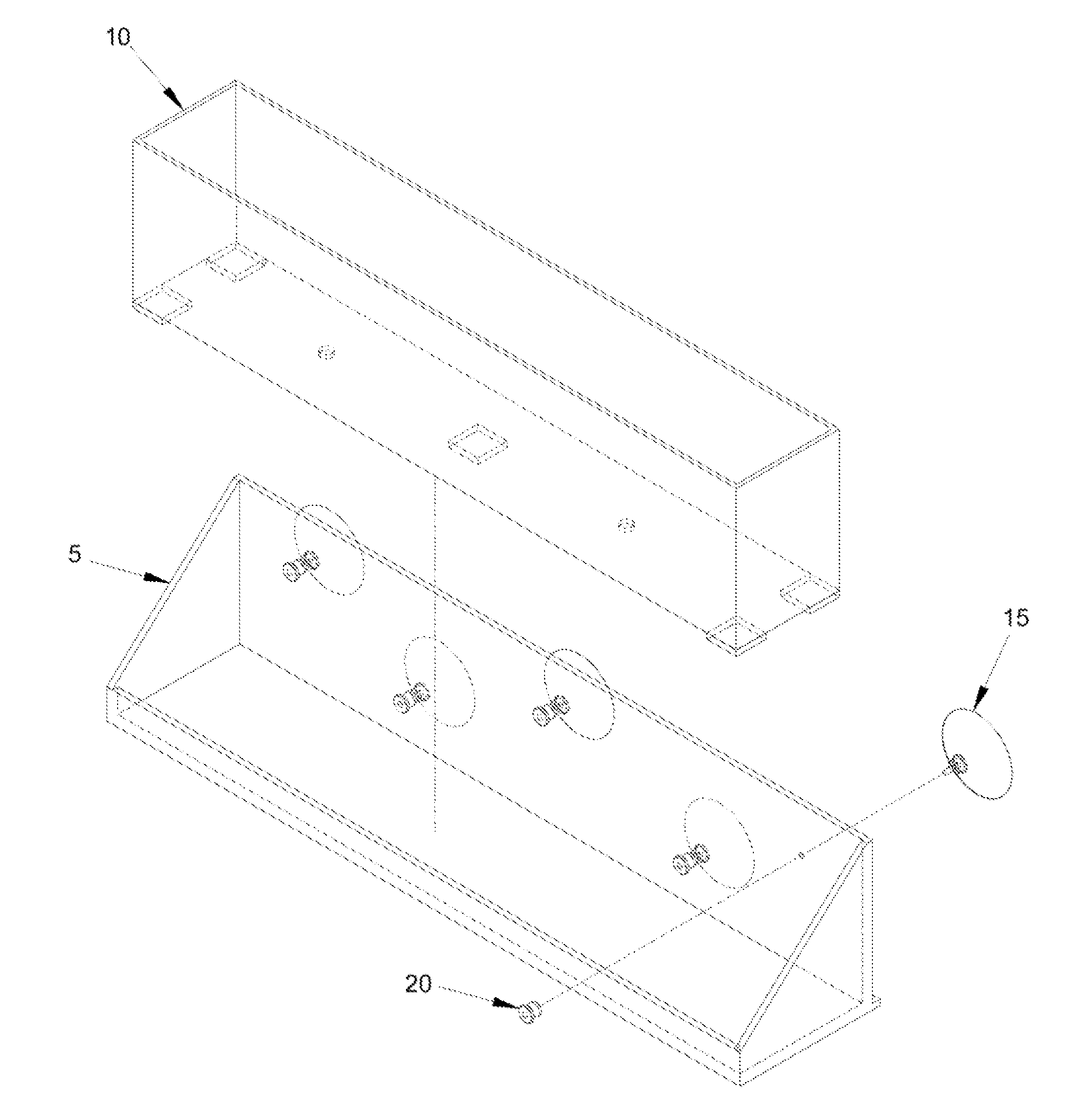 Suction cup surface mounted shelf and planter assembly