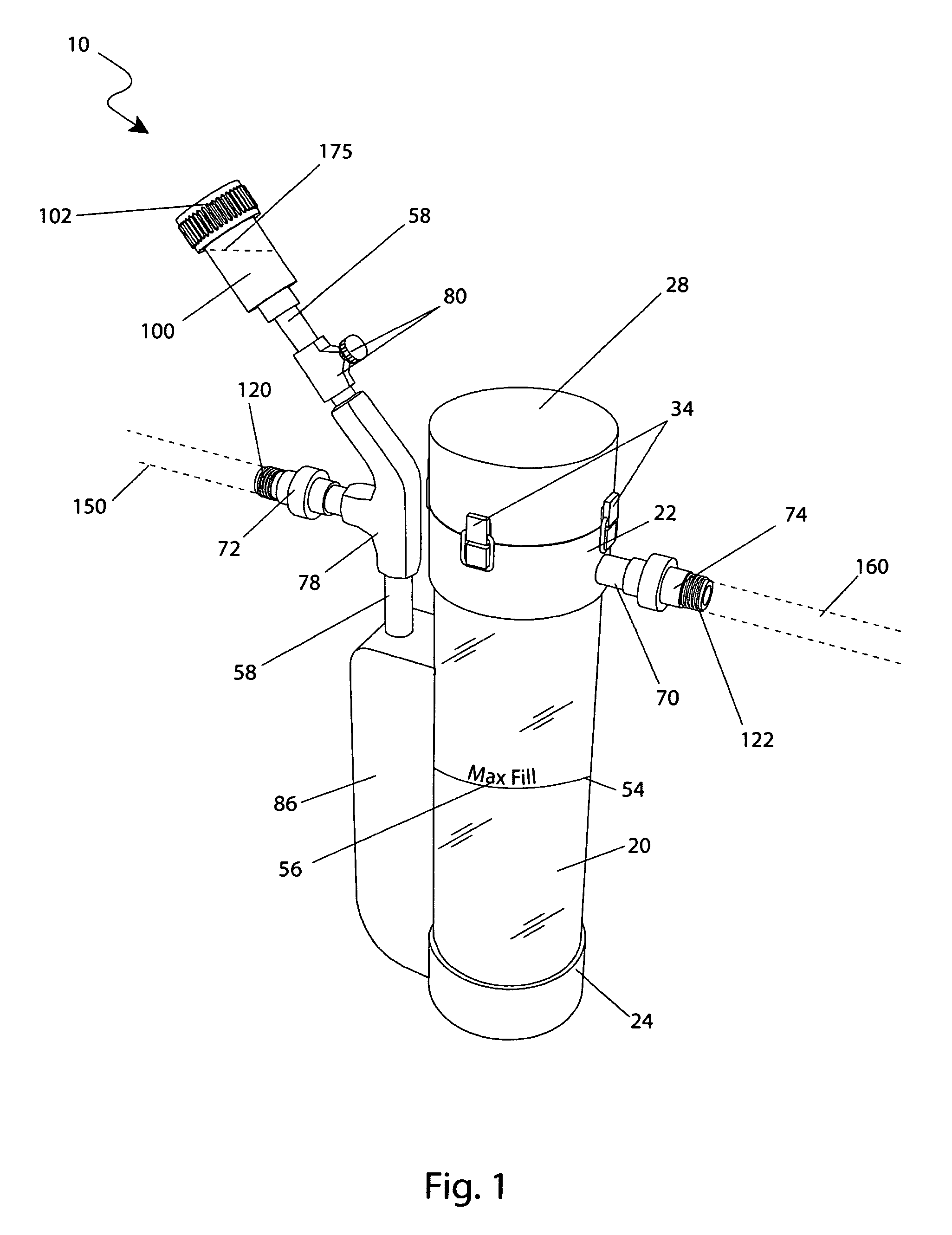 In-line fertilizing and lawn care dispensing system