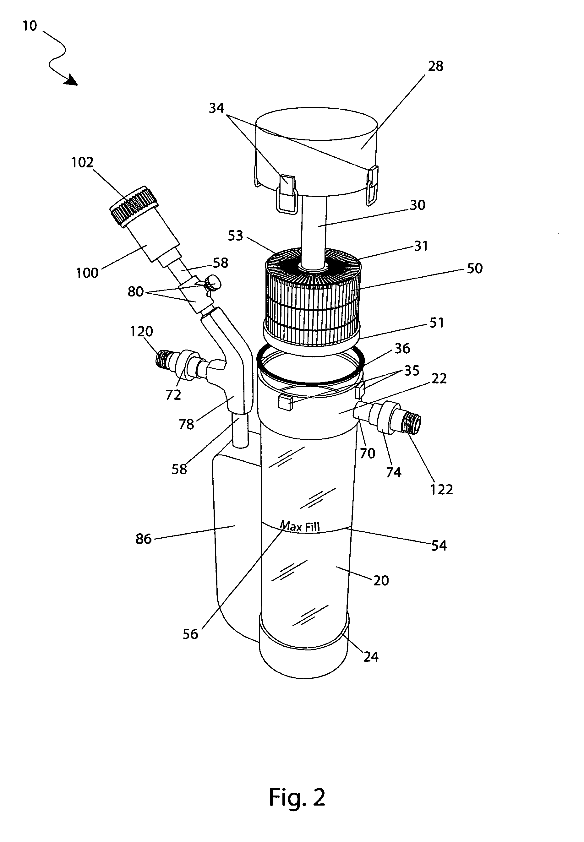 In-line fertilizing and lawn care dispensing system