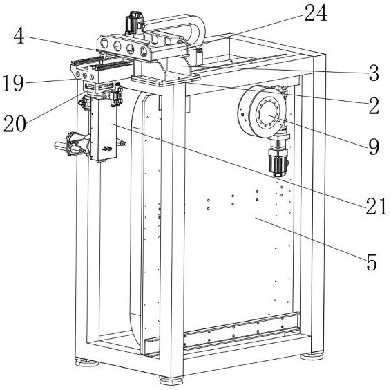 Three-dimensional track conveying type tool magazine