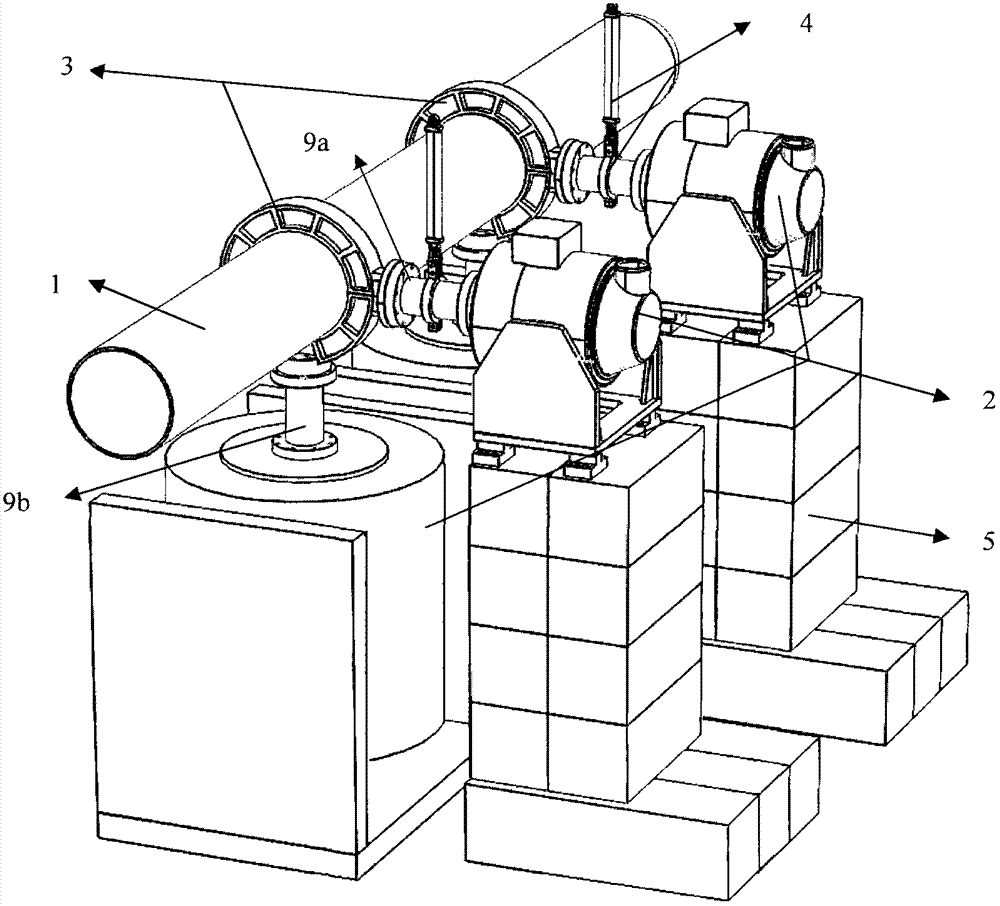 Four-vibration table two-direction joint vibration device