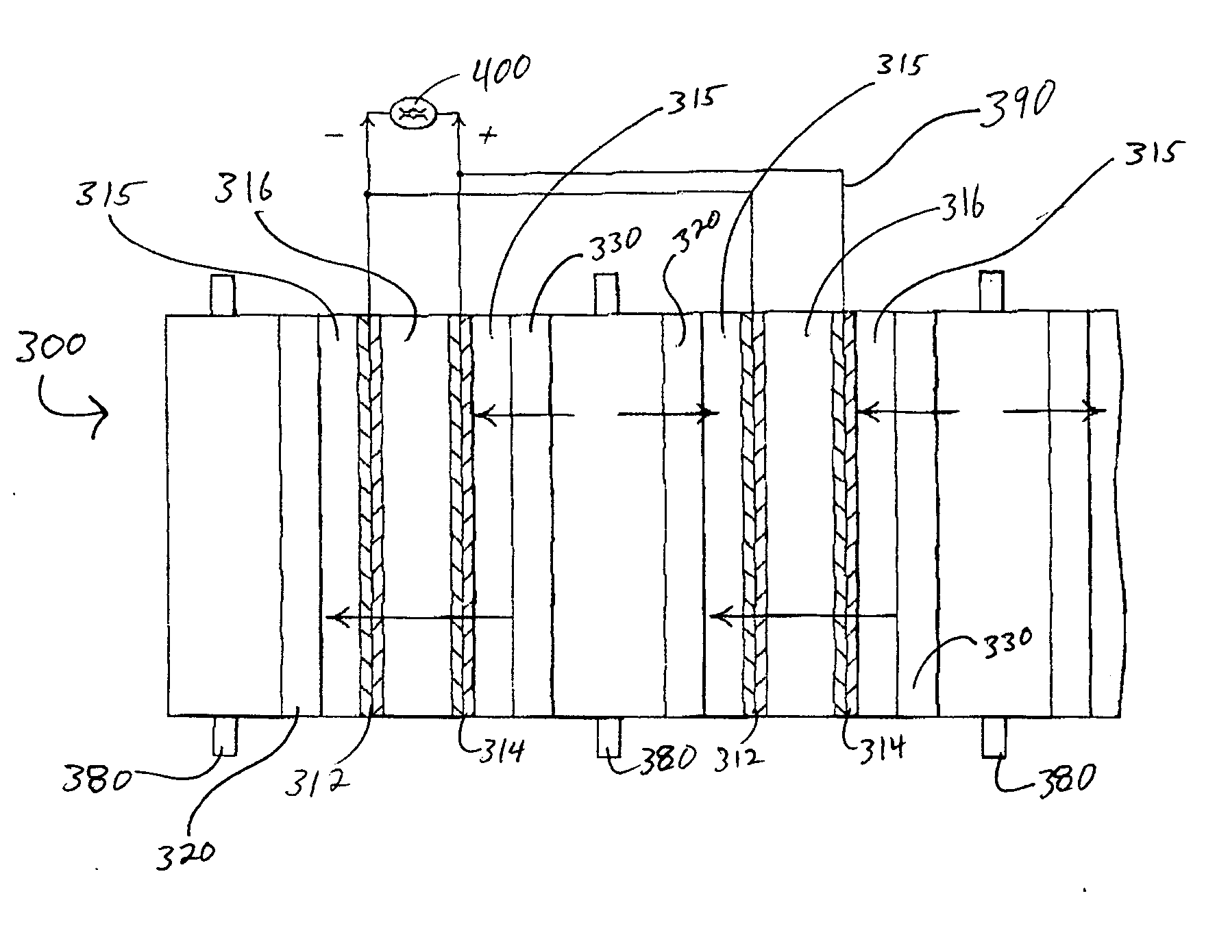 Mixed reactant molecular screen fuel cell