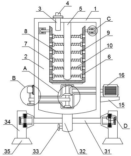 Sludge-blockage-preventing desliming machine for sewage treatment