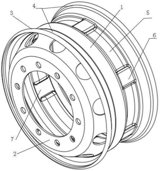 Hub with tire burst emergency device