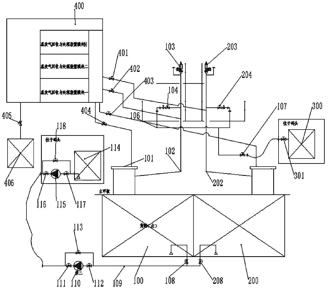 Oiling ship cargo hold boil-off gas treatment and recovery method