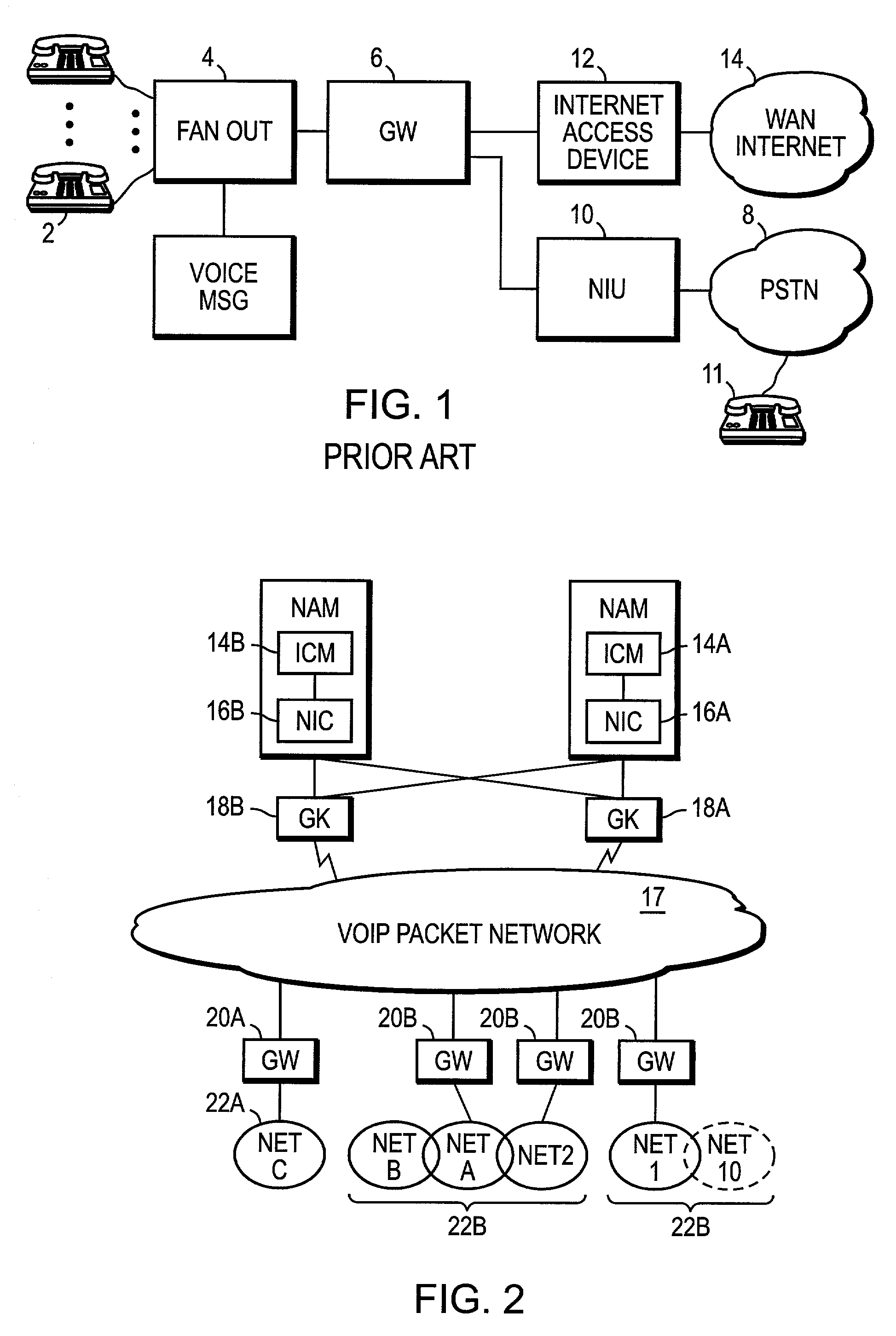 PSTN call routing control features applied to a VoIP