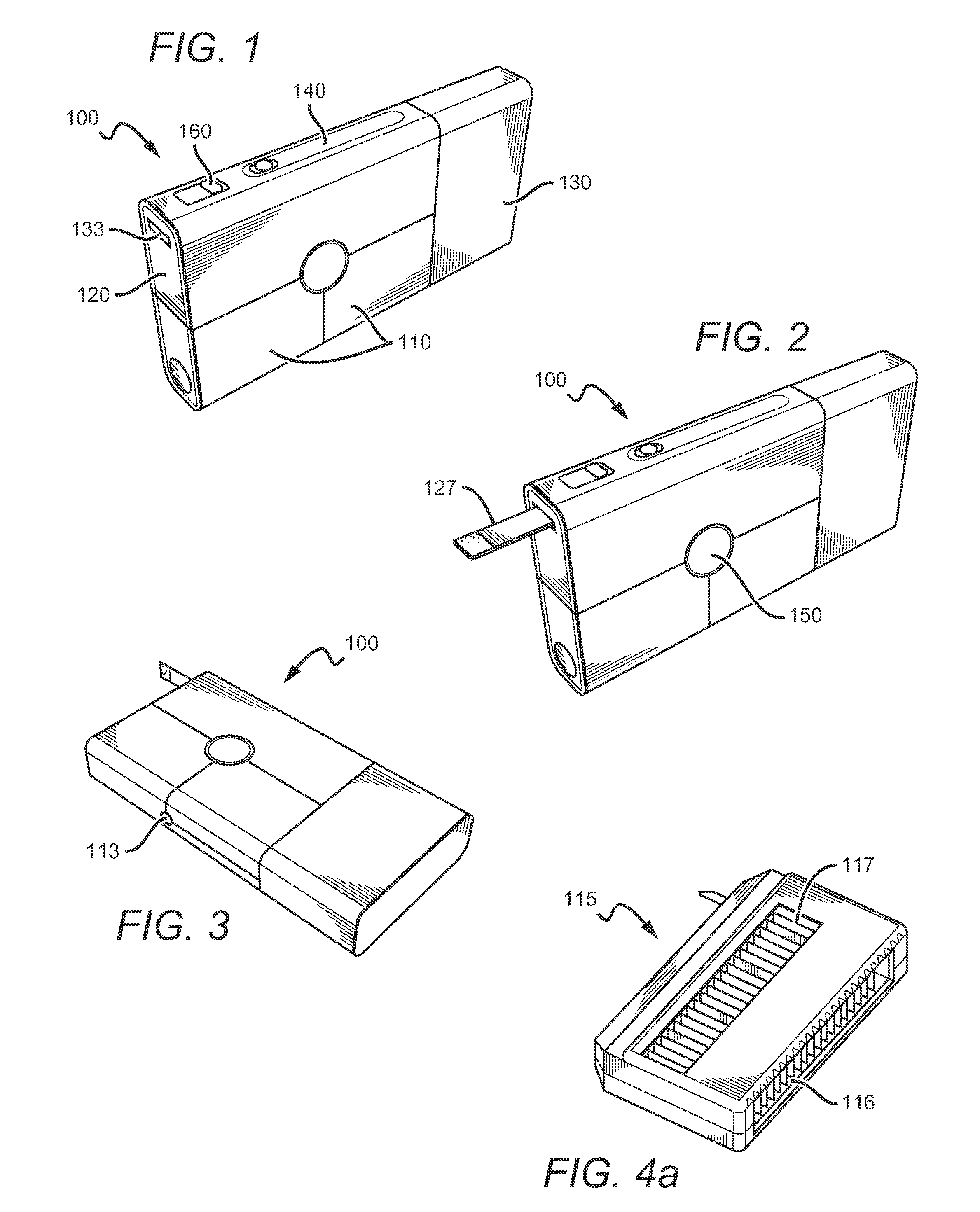 Analyte Testing Device with Lancet Cartridge and Test Strip Cartridge