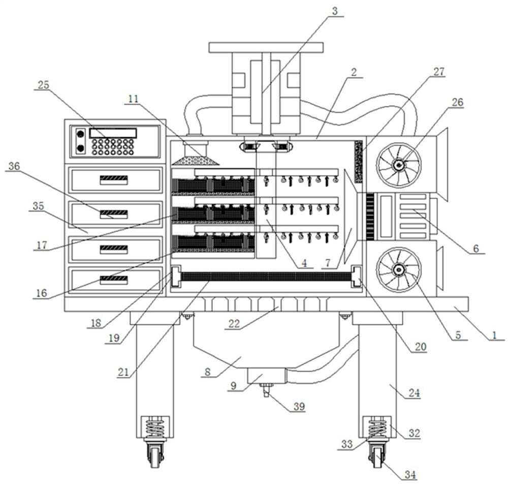 Rapid part cleaning and drying equipment for electromechanical engineering